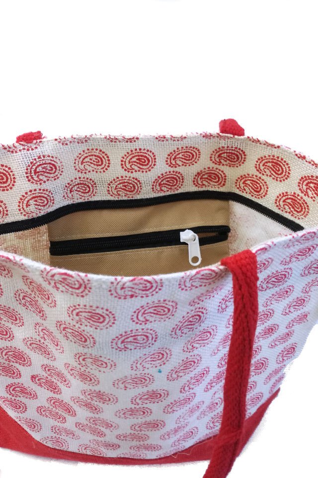 Geanta iuta rosu corai