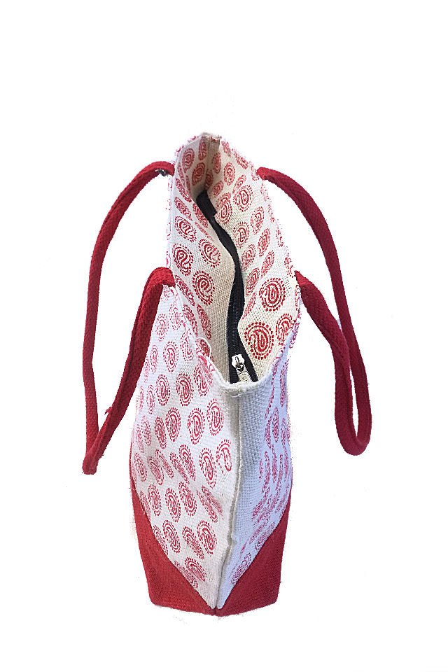 Geanta iuta rosu corai