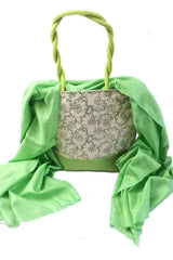 Geanta de iuta verde fistic