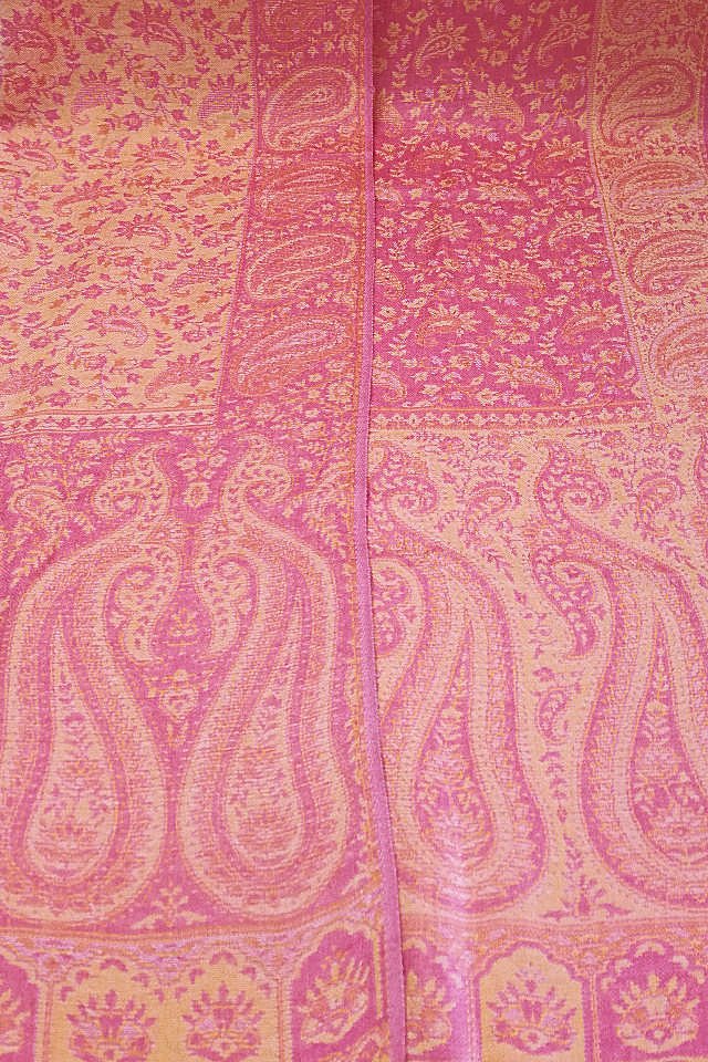 Esarfa Casmir reversibila Paisley oriental floral corai - India
