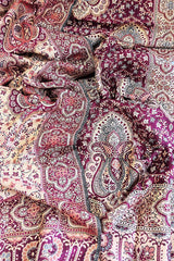 Eșarfă Cașmir reversibilă Paisley oriental floral India