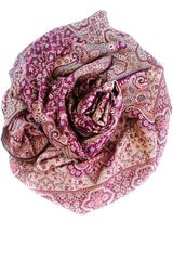Eșarfă Cașmir reversibilă Paisley oriental floral India