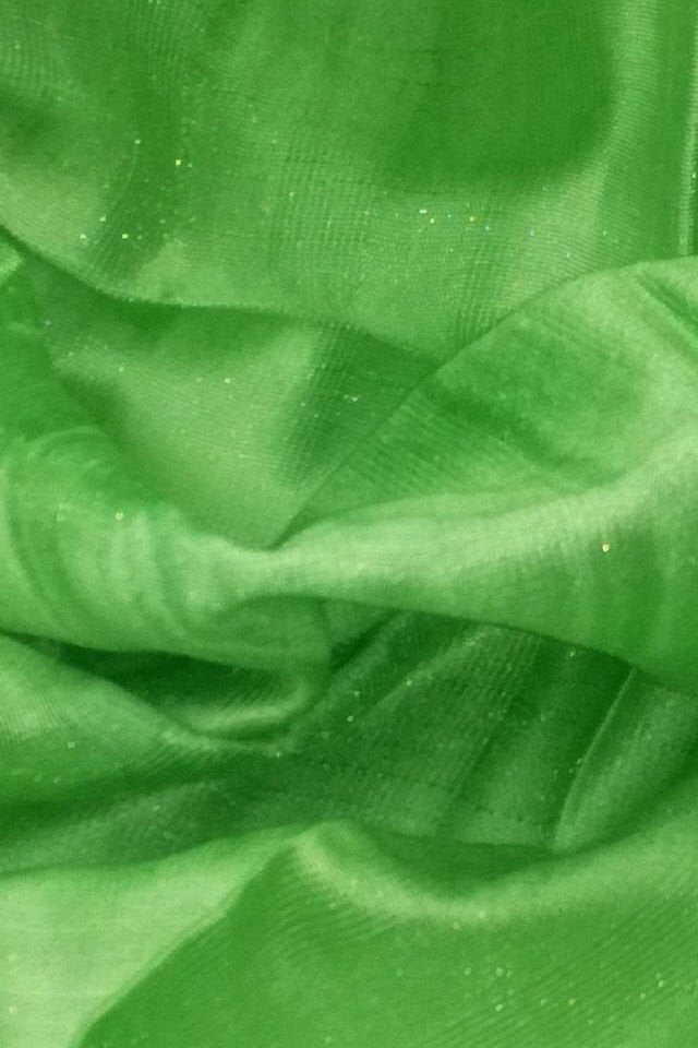 Esarfa Cara, Matase cruda indian Khadi verde-fistic