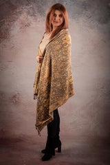 Esarfa Casmir reversibila Paisley India, bej