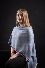 Esarfa de bumbac indian bleo-ciel 