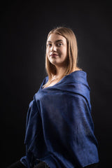 Esarfa matase bumbac  blumarin