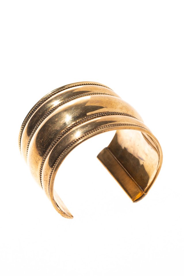 Bratara lata 5cm aurie cu finisaj antichizat