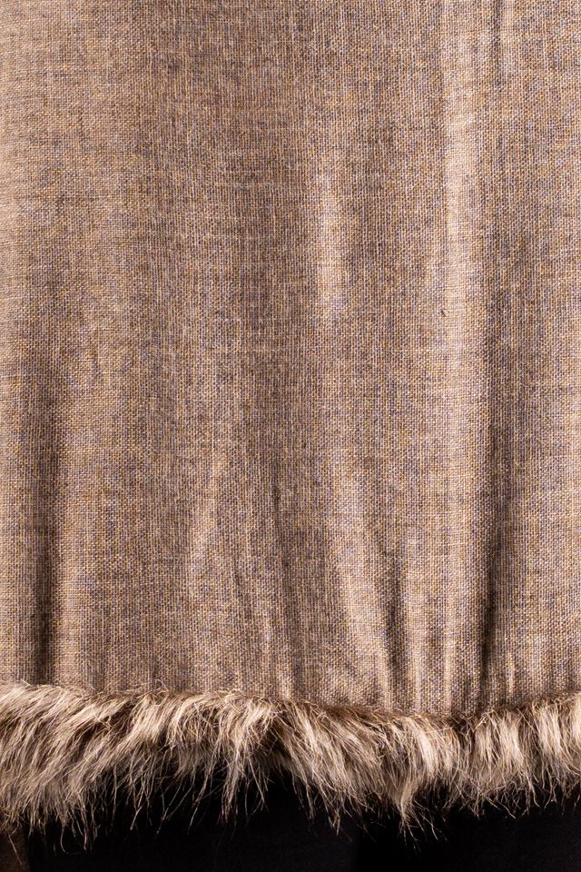 Sal cafeniu deschis uni cu blanita cafenie India