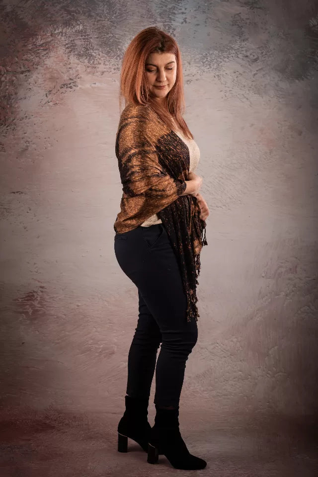 Sal Shibori maro-bej