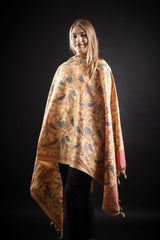 Esarfa matase indiana Tussar bej 